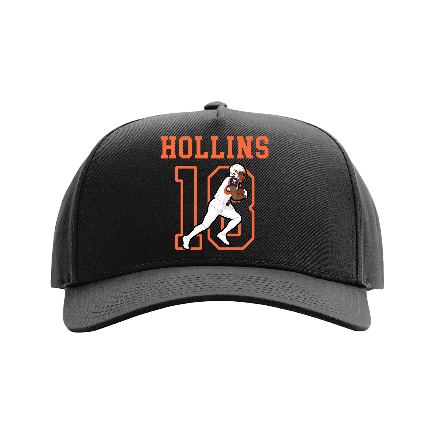 Full Fabric Five-Panel Champ Cap — Shirsey in Black
