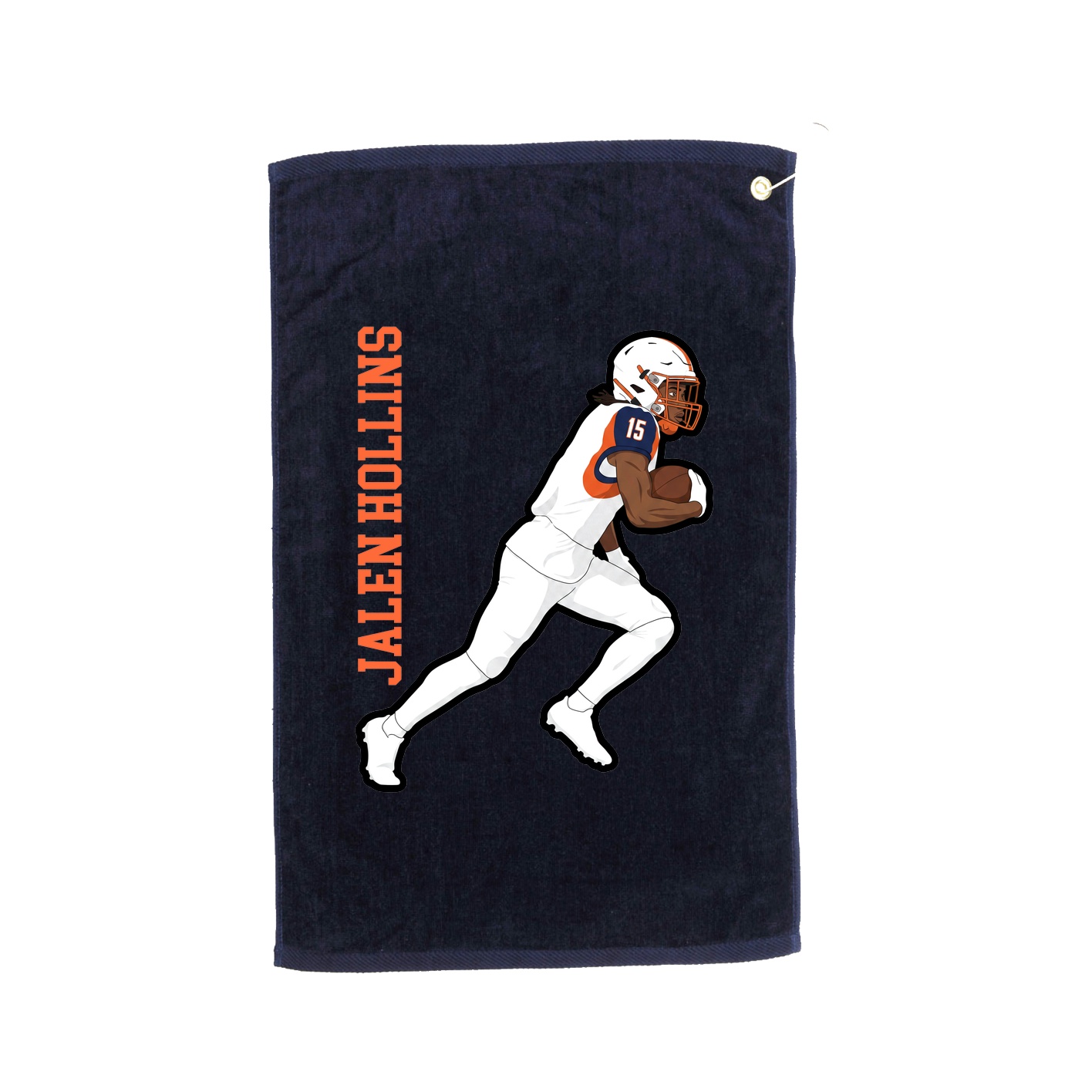 Golf Towel — Name Vertical in Navy