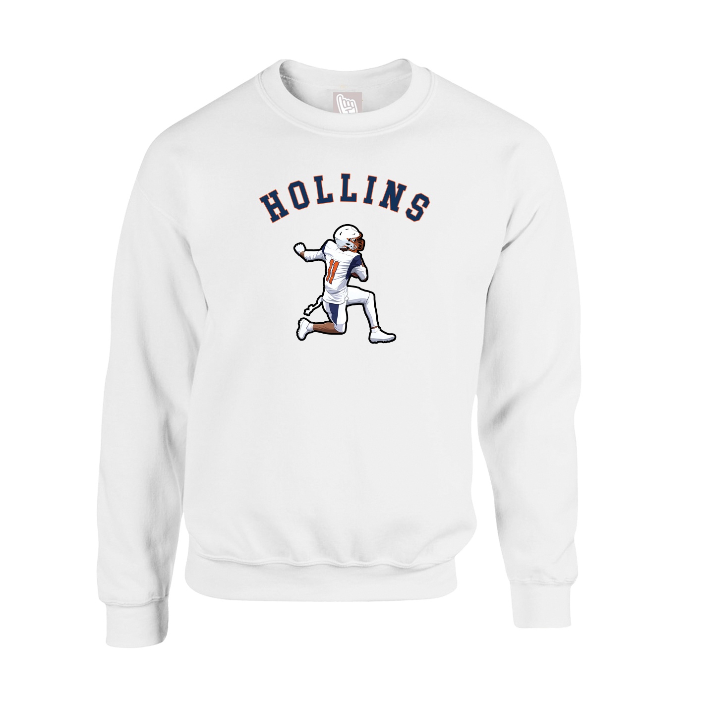 Fleece Crew — Shirsey Arch in White