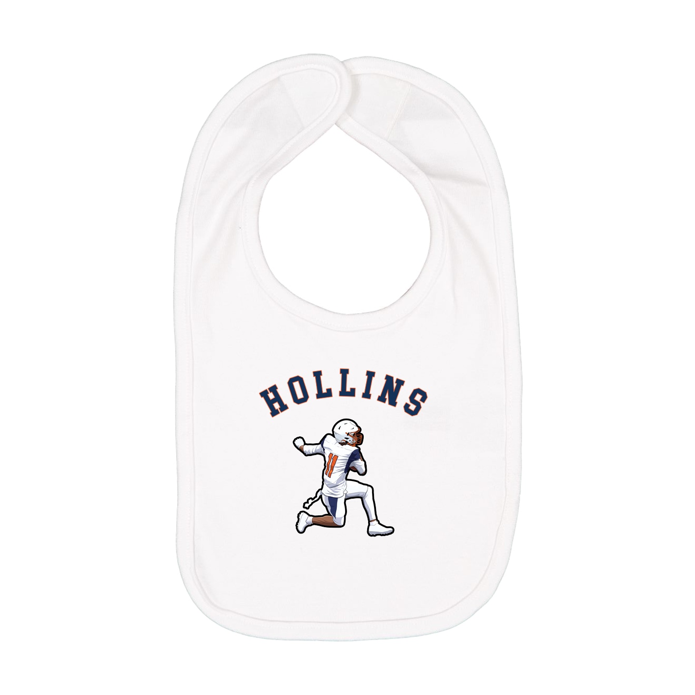 Infant Bib — Shirsey Arch in White