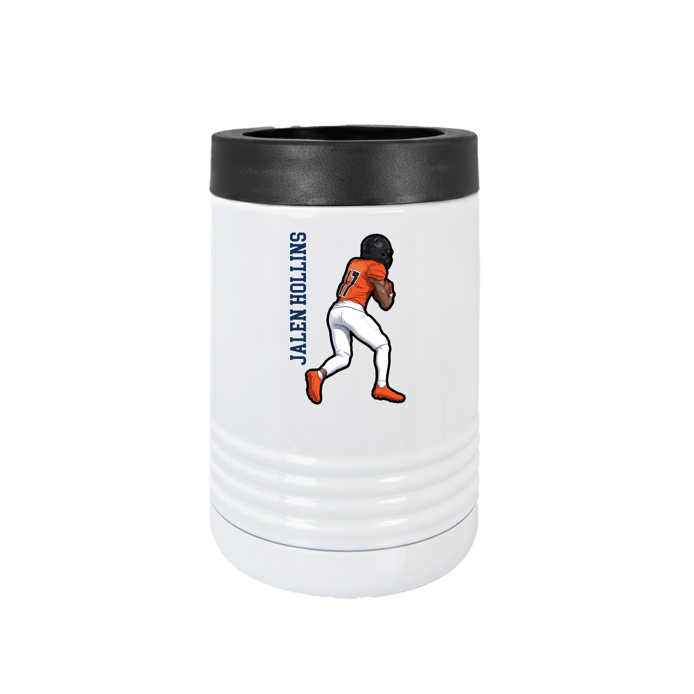 Beverage Holder — Name Vertical in White
