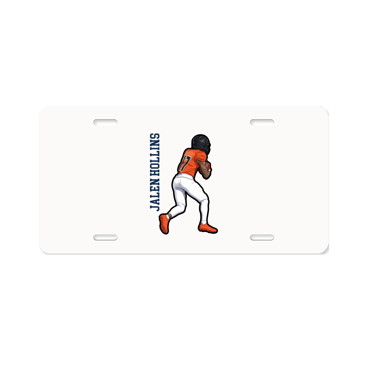 License Plate — Name Vertical in Classic