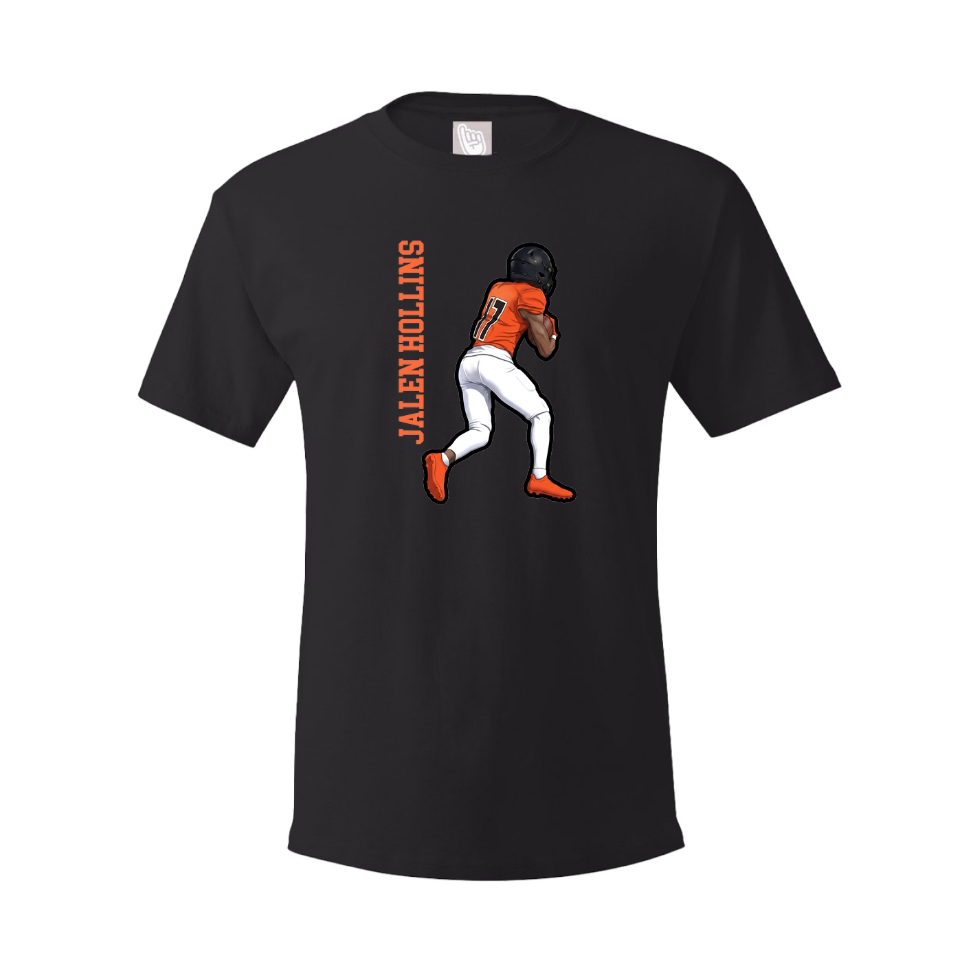 Youth Tee — Name Vertical in Black