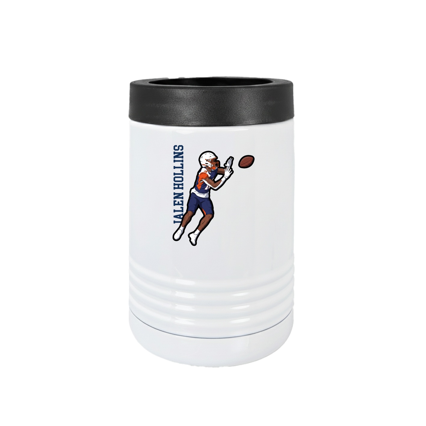 Beverage Holder — Name Vertical in White