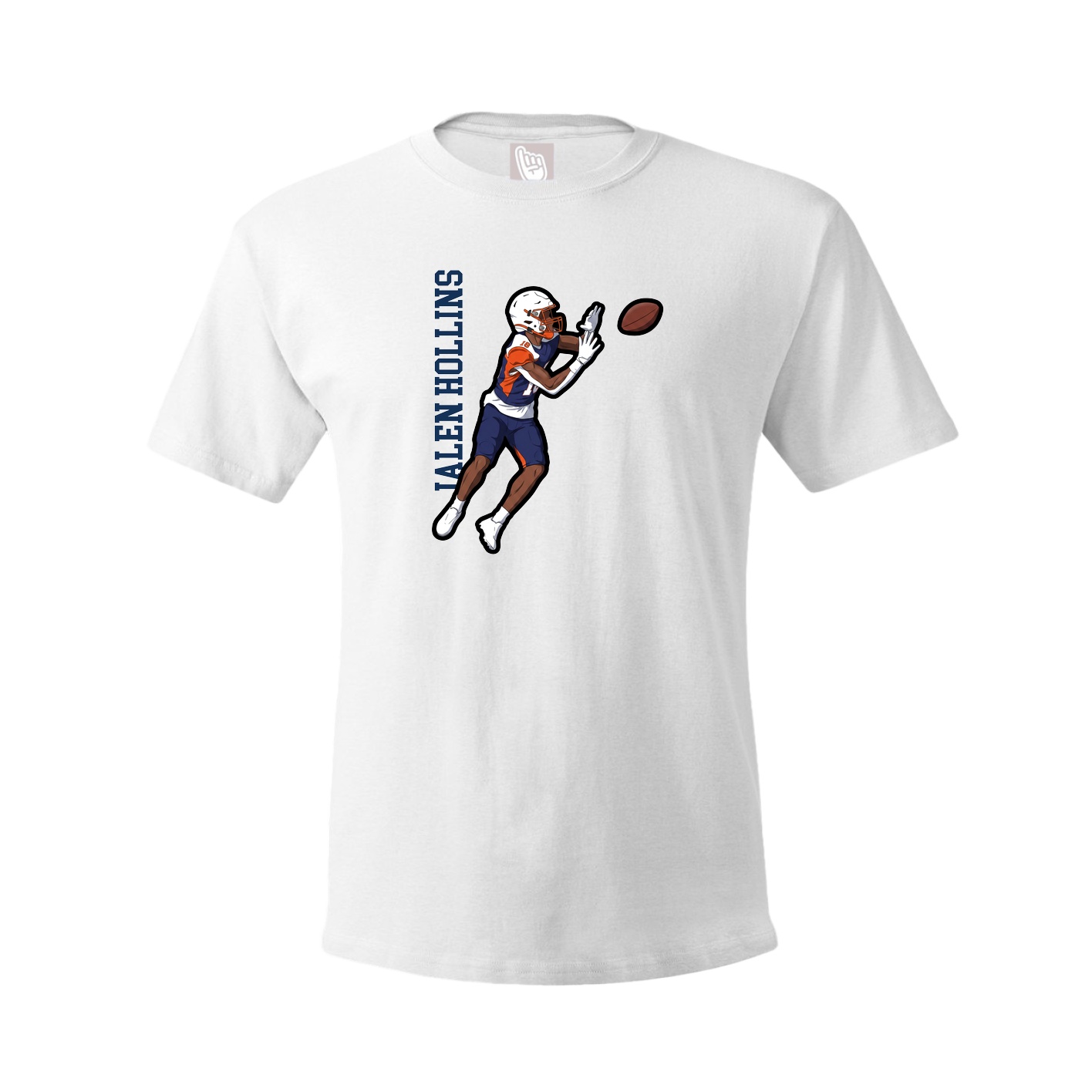 Tee — Name Vertical in White
