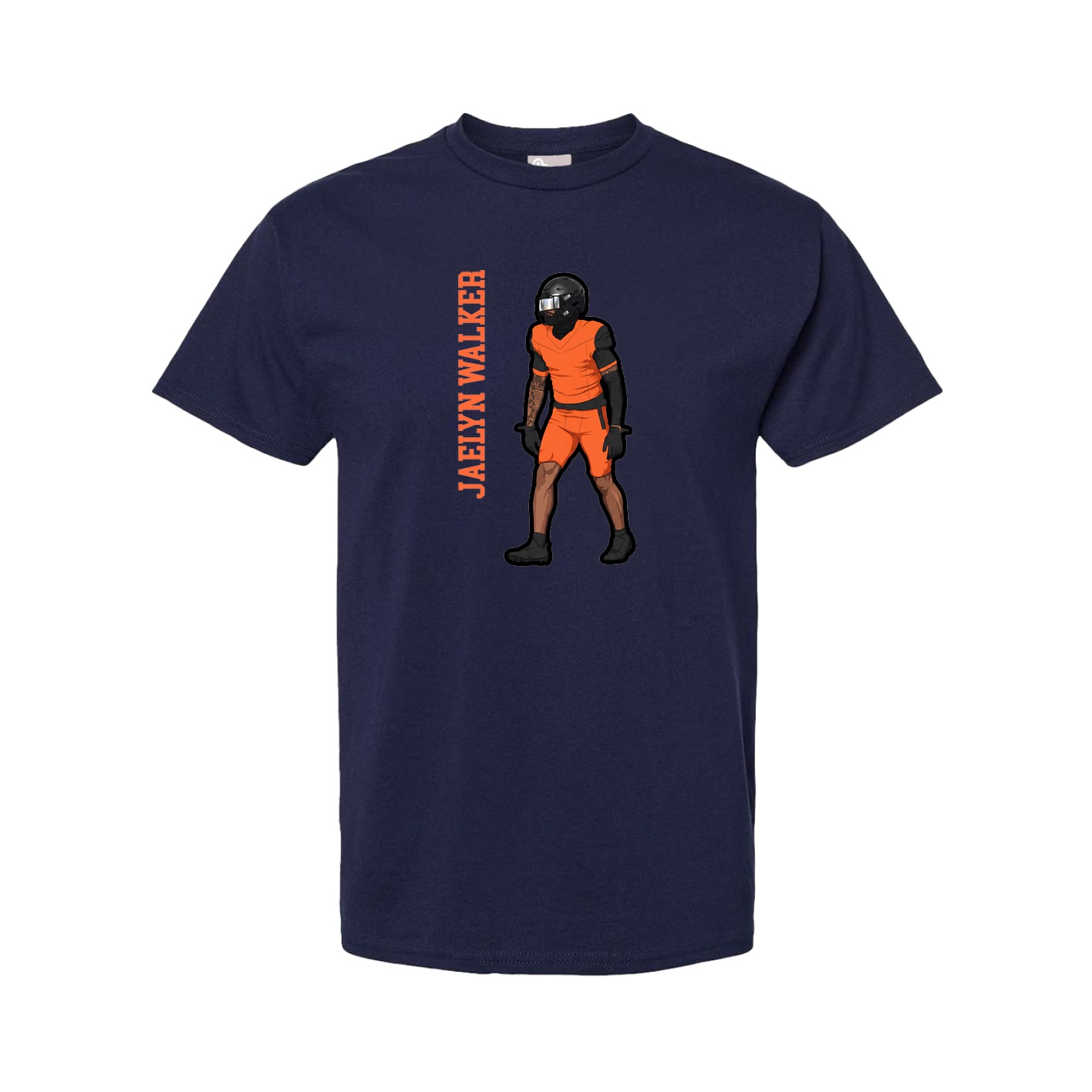 Youth Tee — Name Vertical in Navy