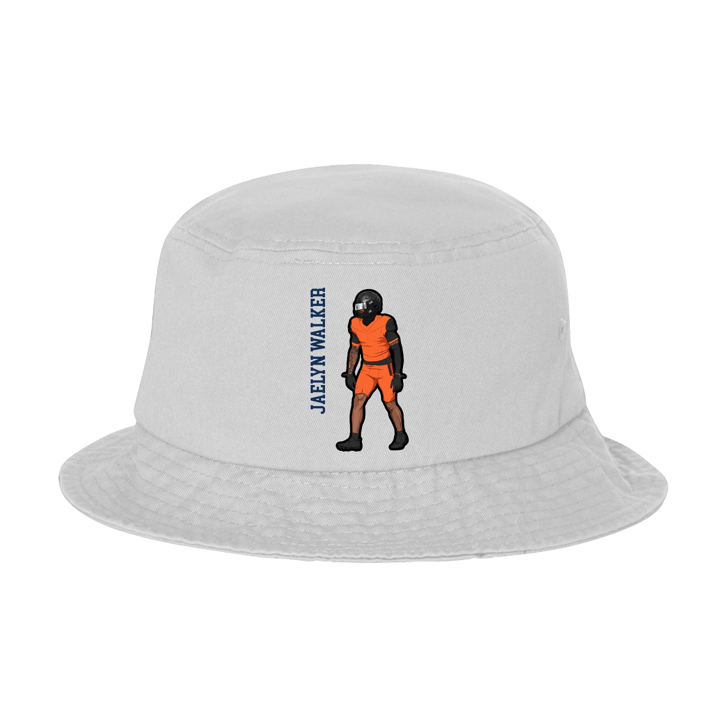 Bucket Cap — Name Vertical in White