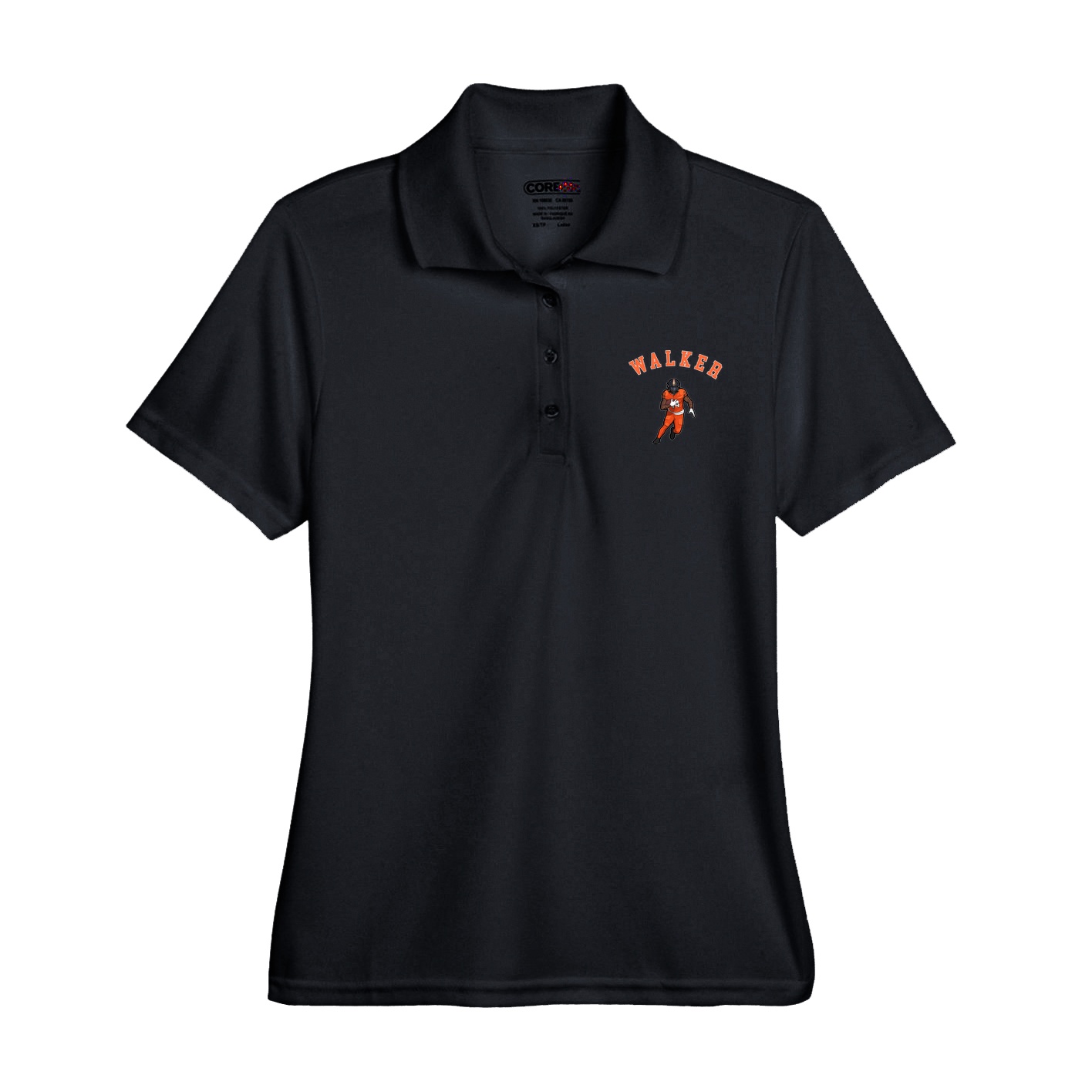 Womens Performance Polo — Shirsey Arch in Black