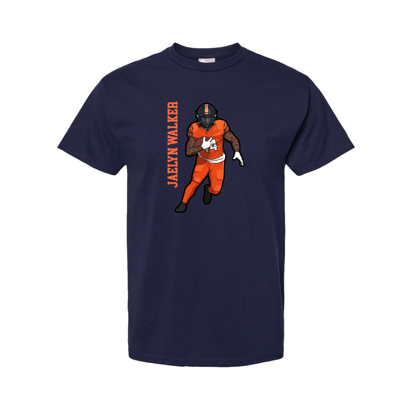 Youth Tee — Name Vertical in Navy