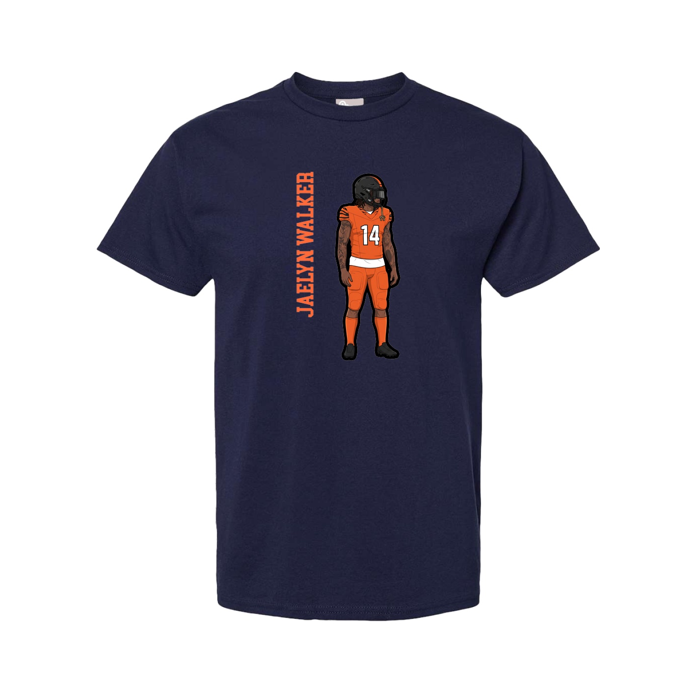Tee — Name Vertical in Navy
