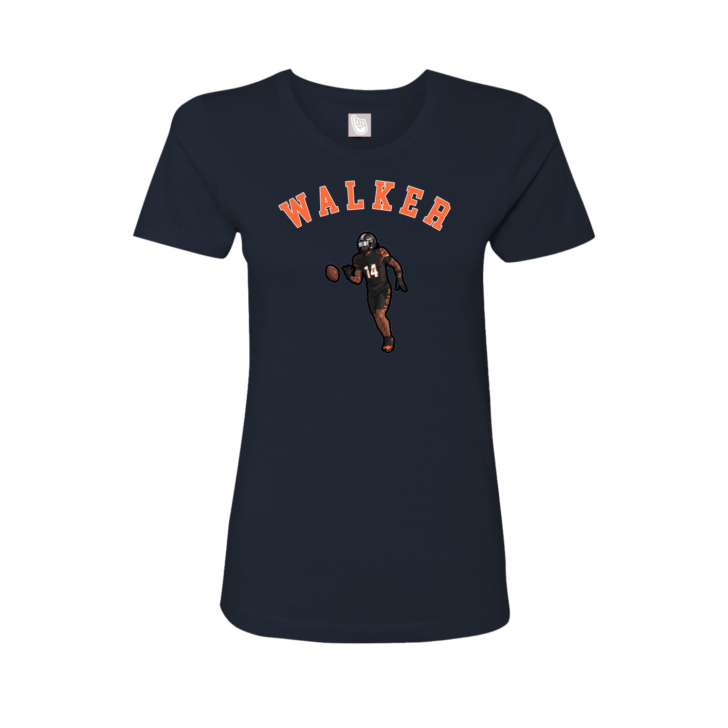 Fitted Women's Tee — Shirsey Arch in Navy