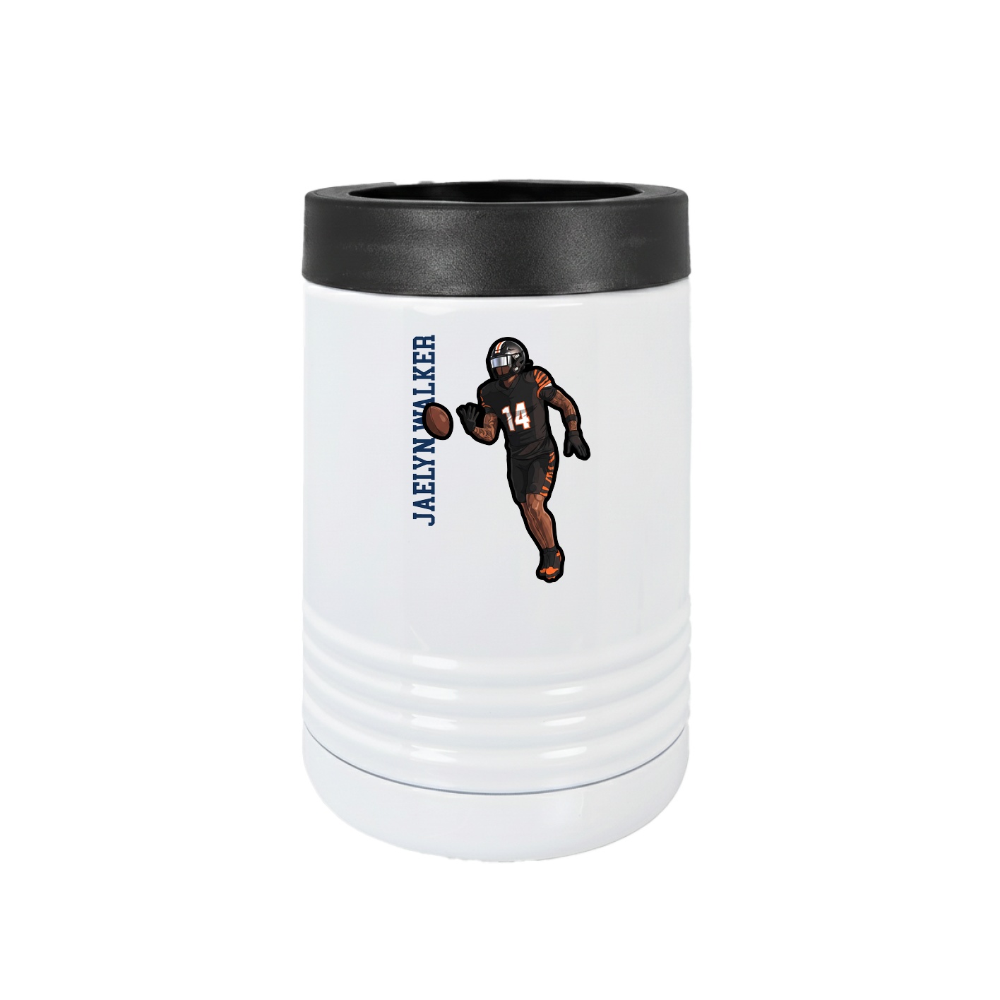 Beverage Holder — Name Vertical in White