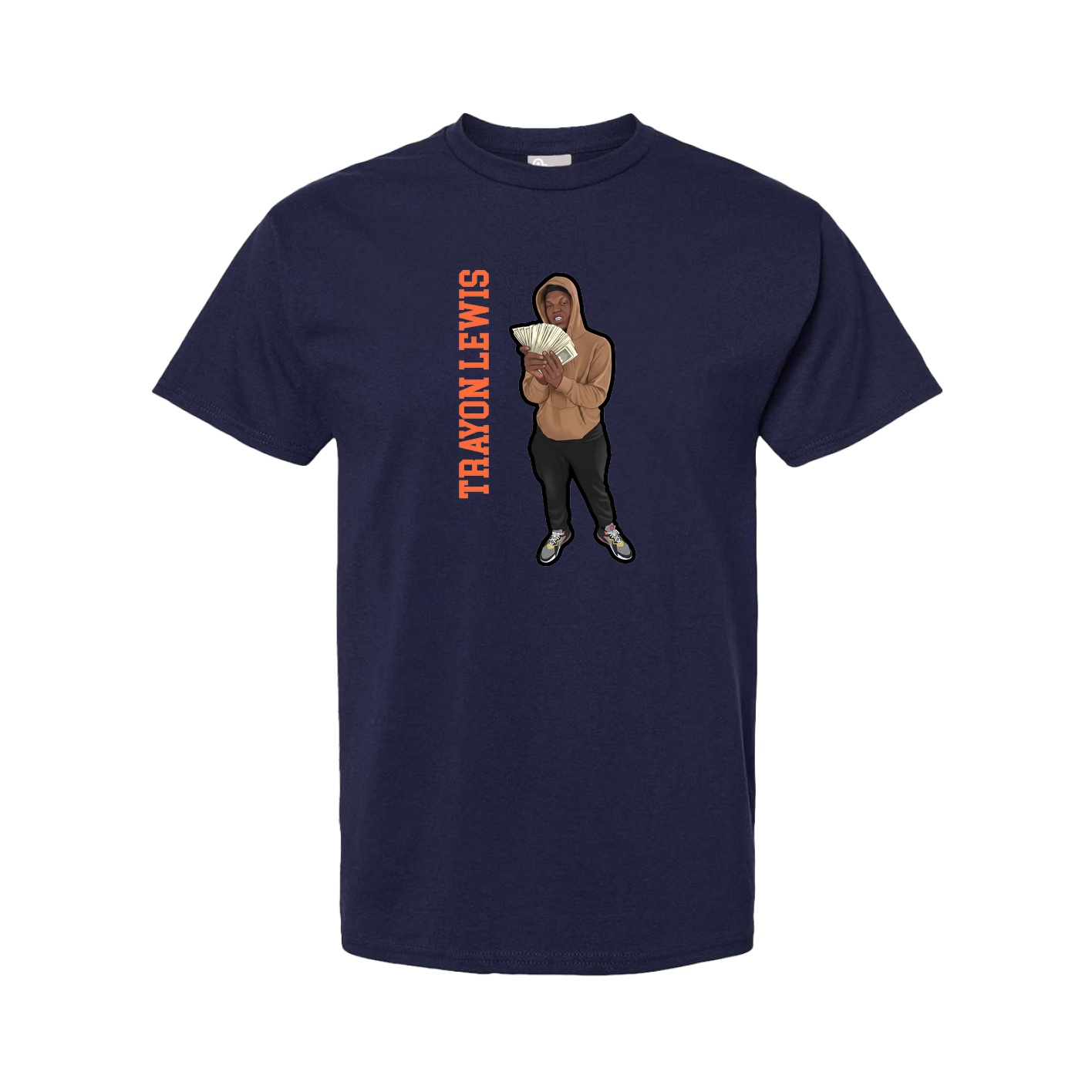 Youth Tee — Name Vertical in Navy