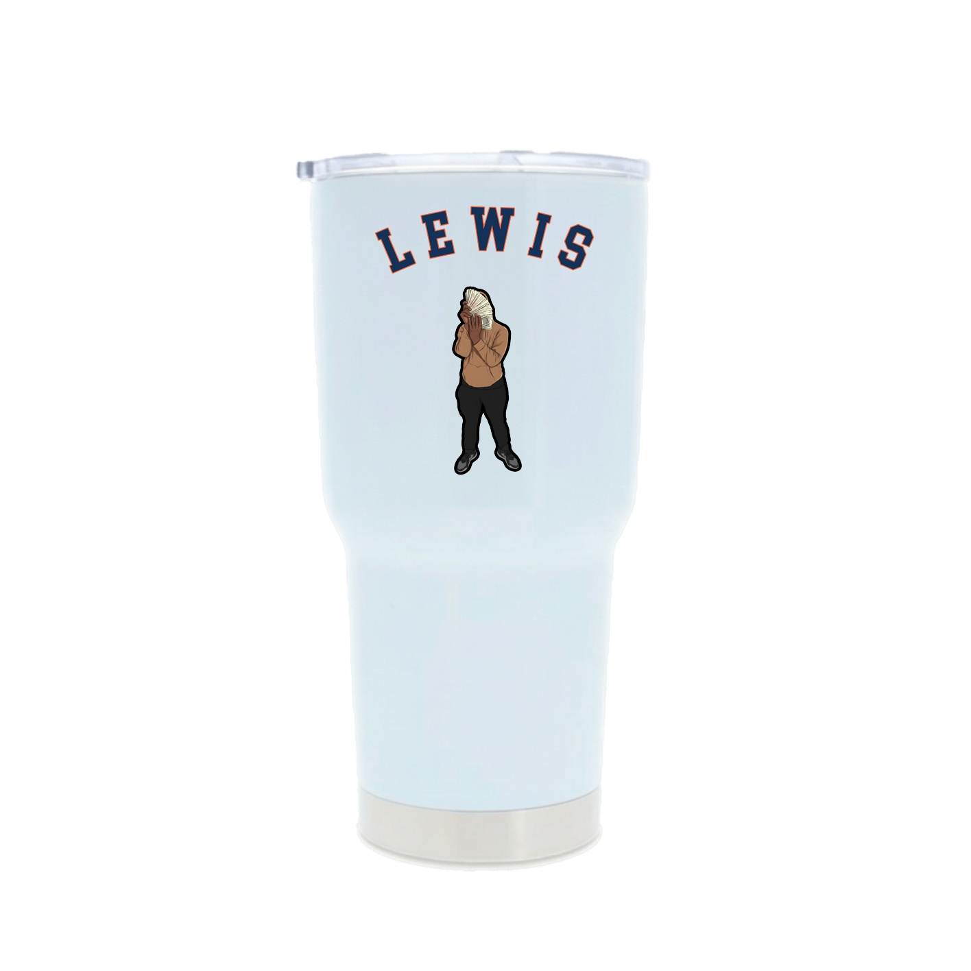 30oz Stainless Steel Tumbler — Shirsey Arch in White