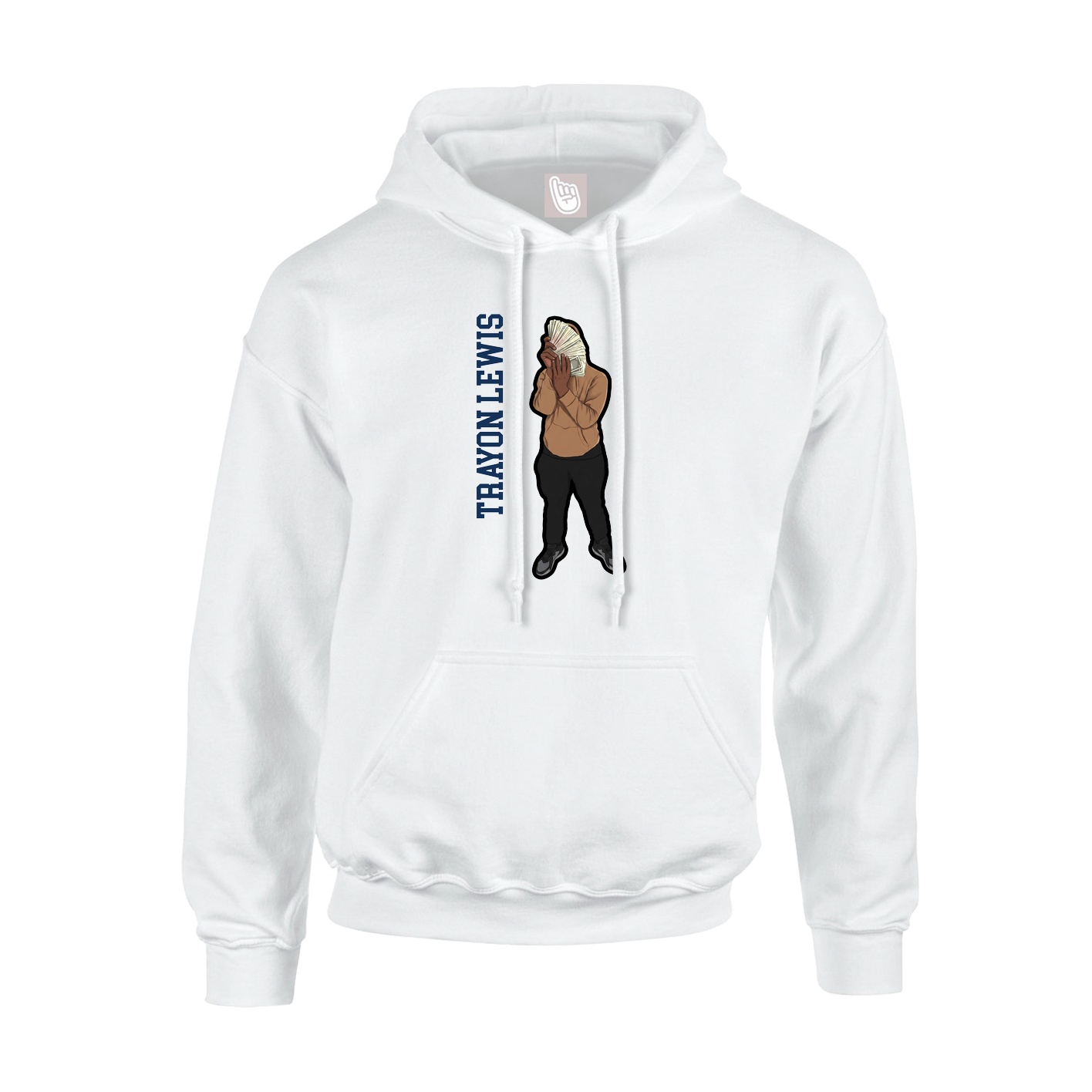 Hoodie — Name Vertical in White