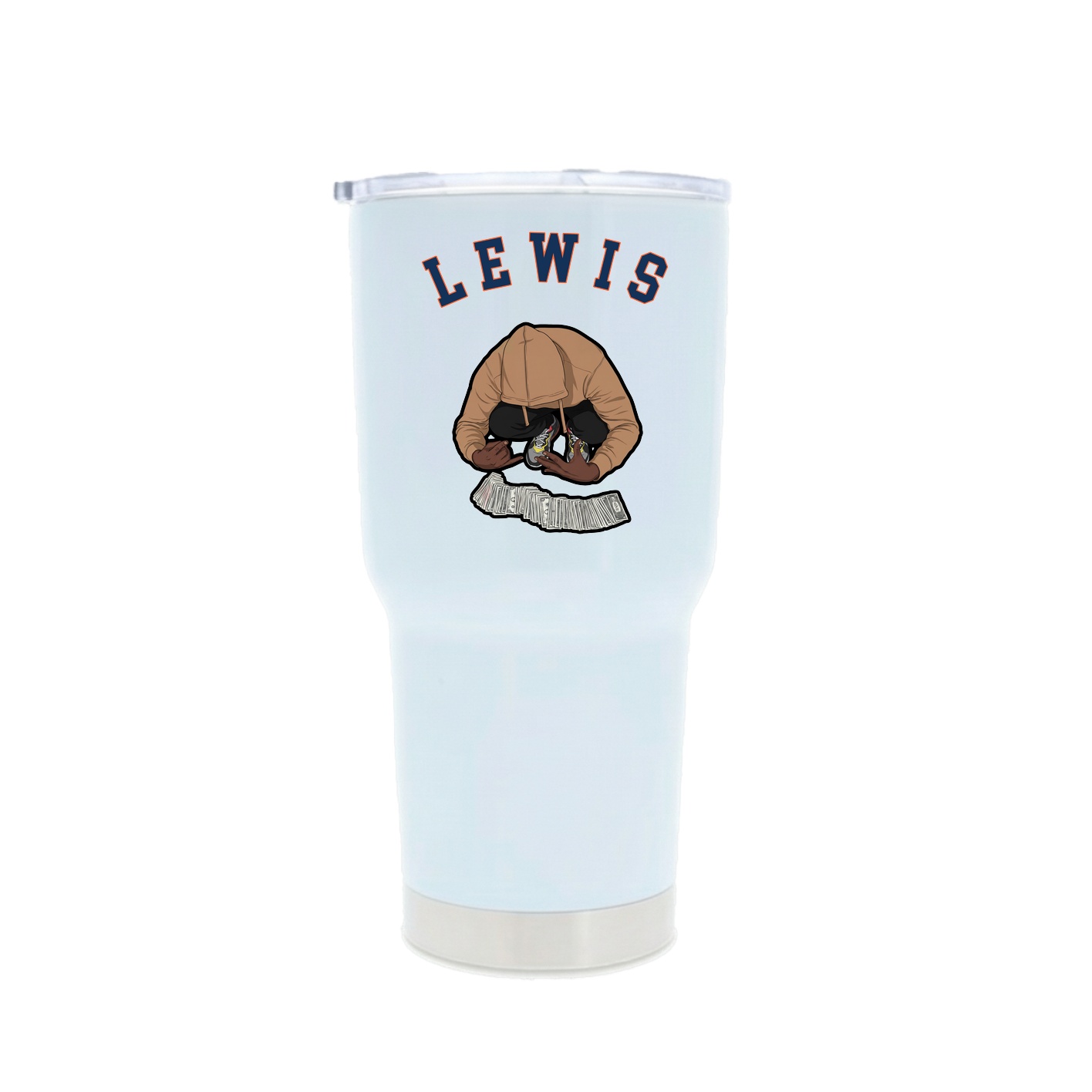 30oz Stainless Steel Tumbler — Shirsey Arch in White