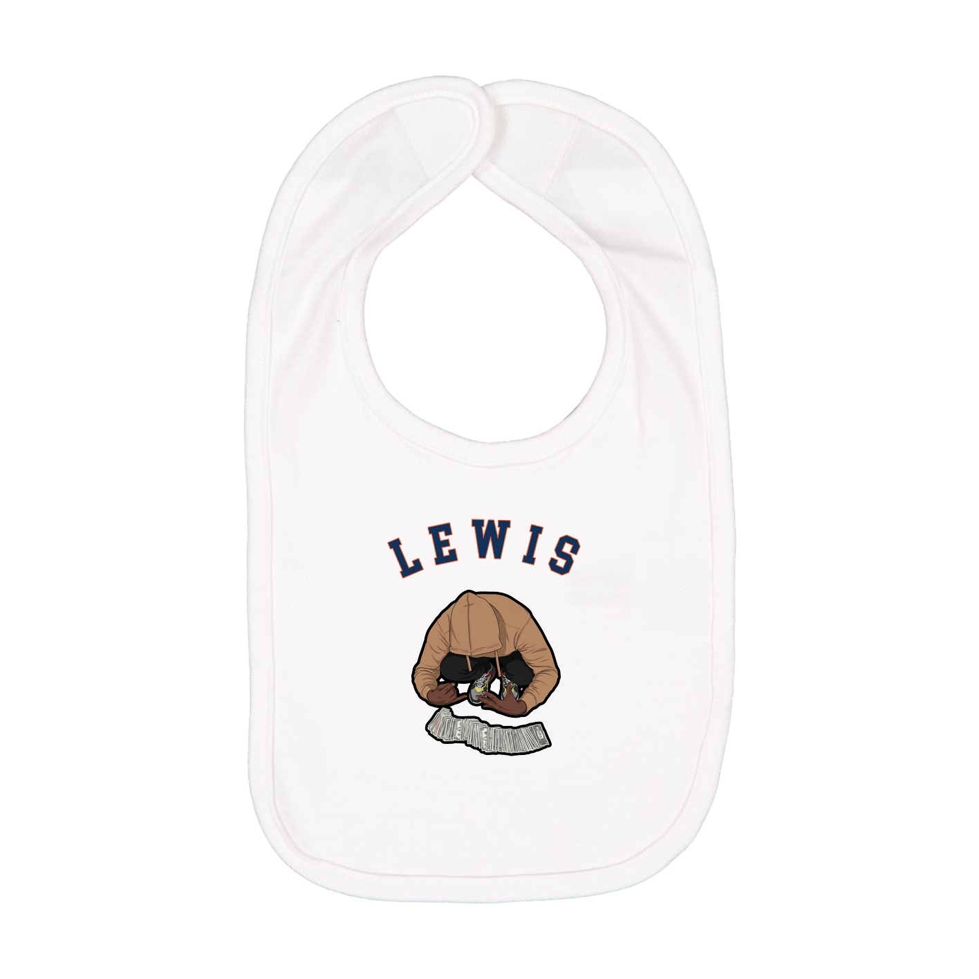Infant Bib — Shirsey Arch in White