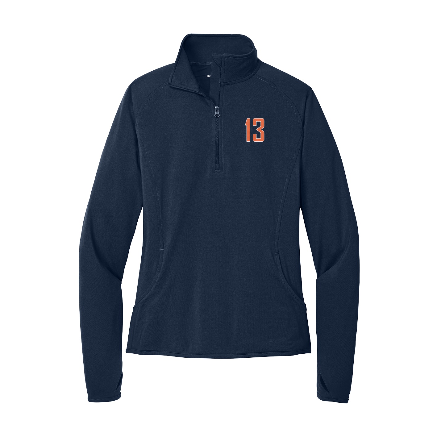 Women's Q-Zip Pullover — Front Shirsy in Navy