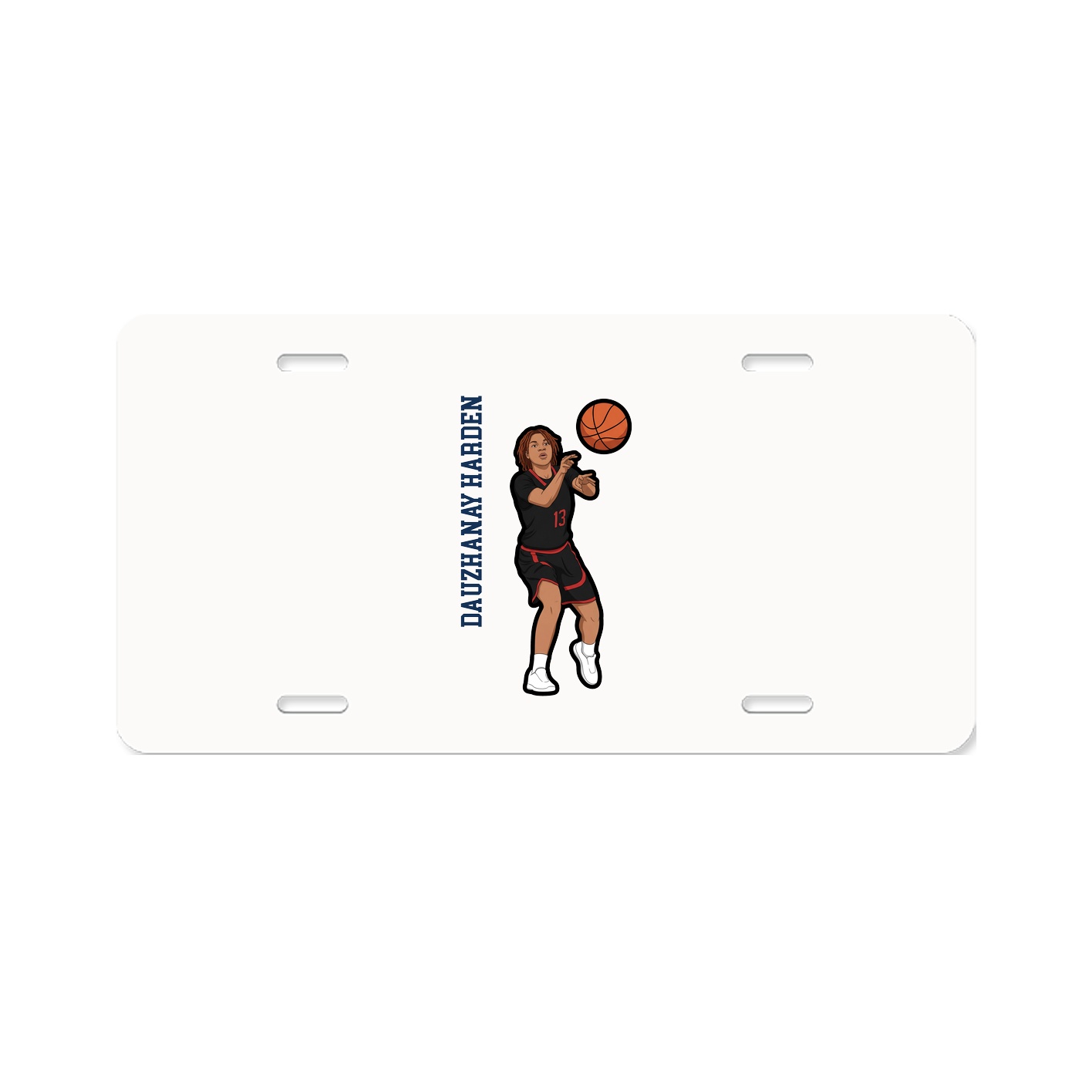 License Plate — Name Vertical in Classic