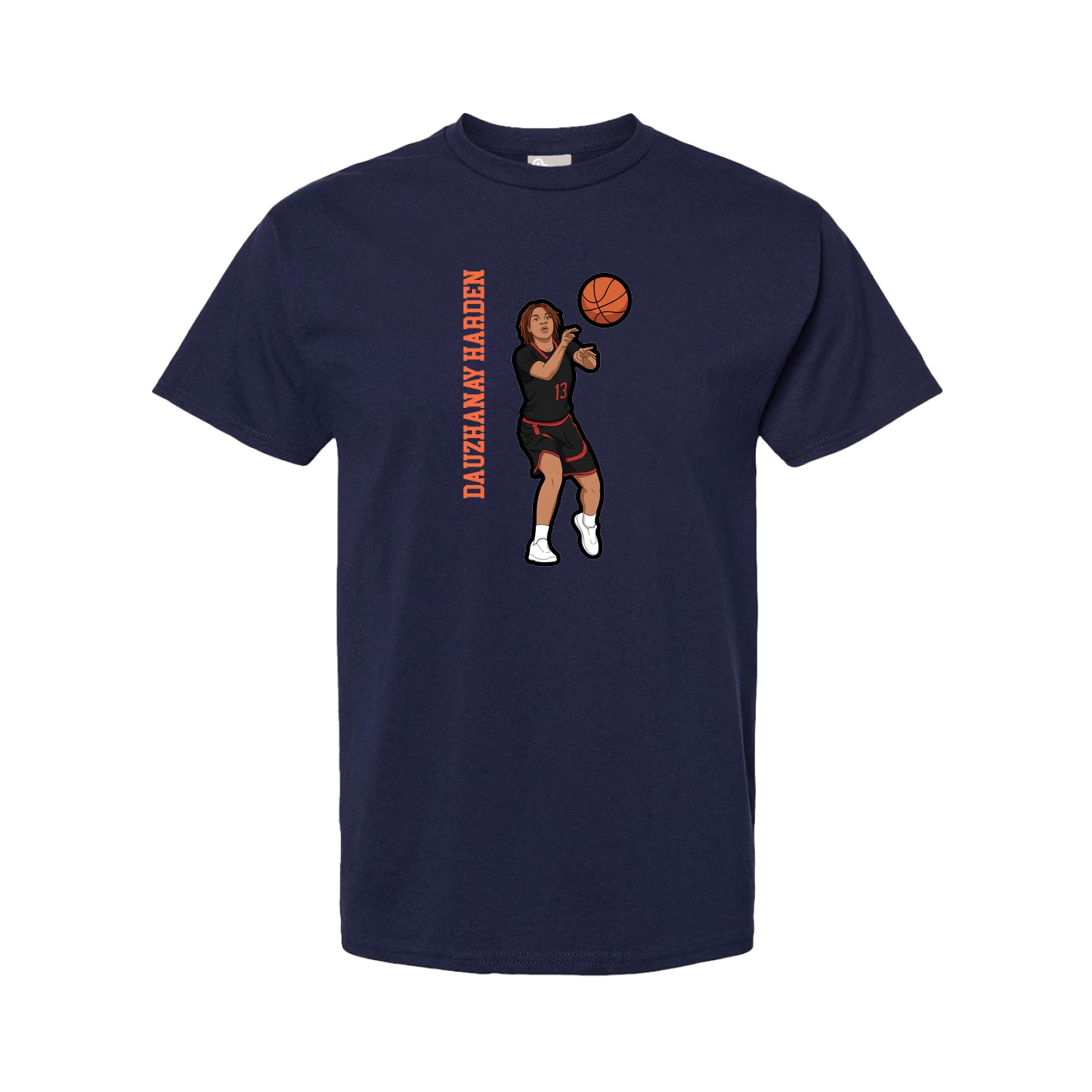 Tee — Name Vertical in Navy