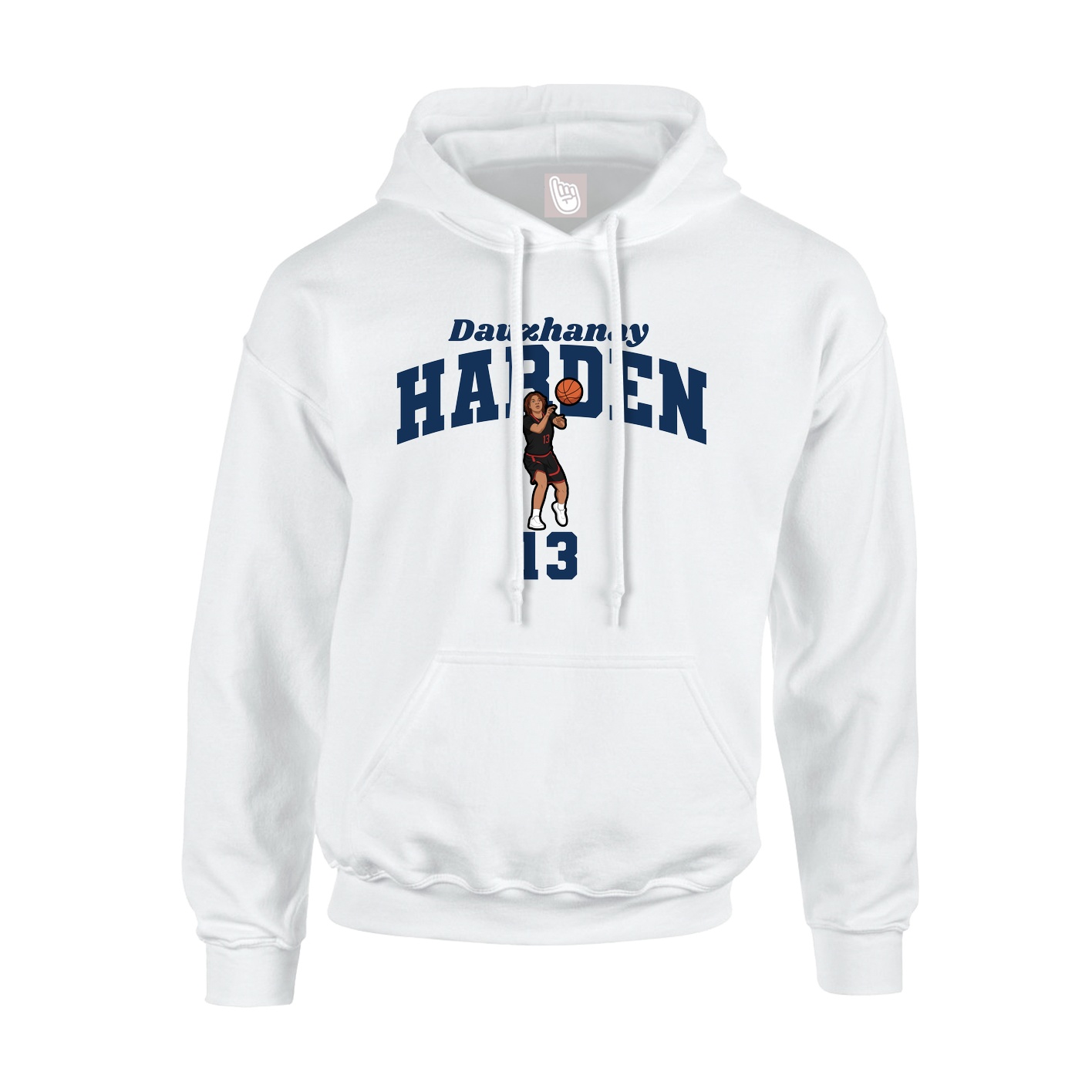 Hoodie — Signature Arch in White