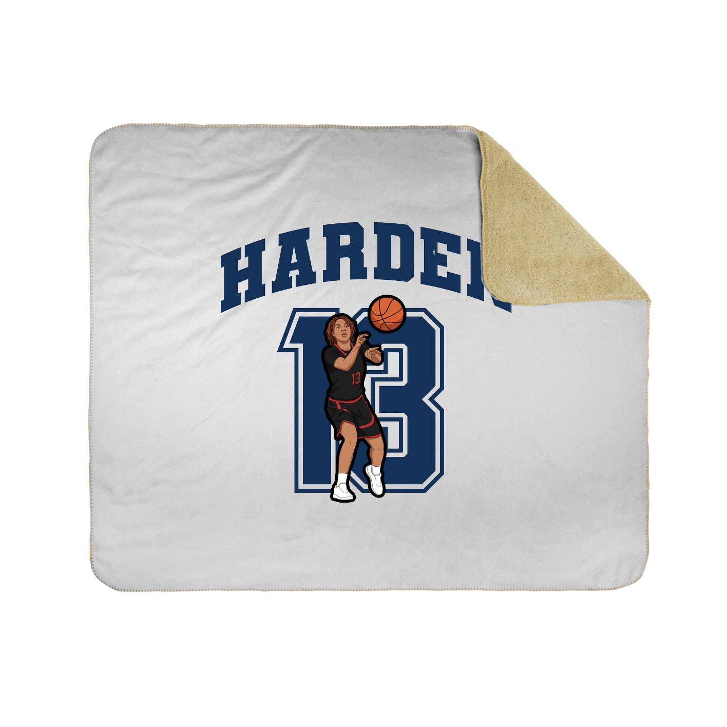 Throw Blanket — Number in White