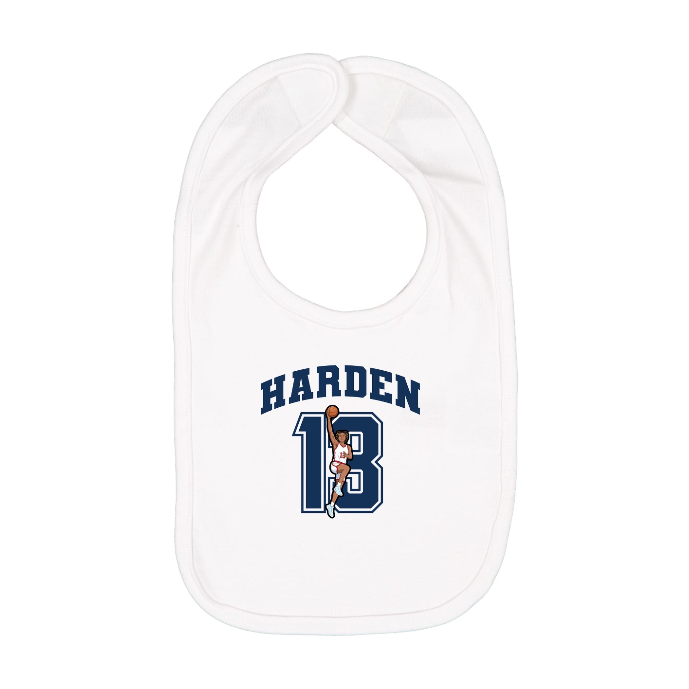Infant Bib — Number in White