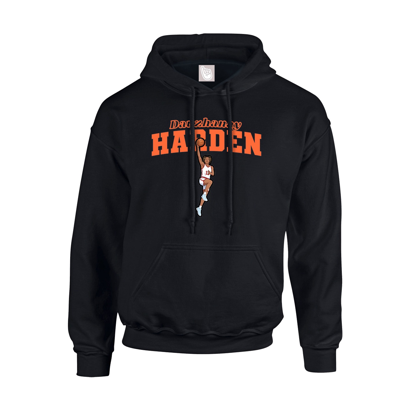 Youth Hoodie — Name Arch in Black