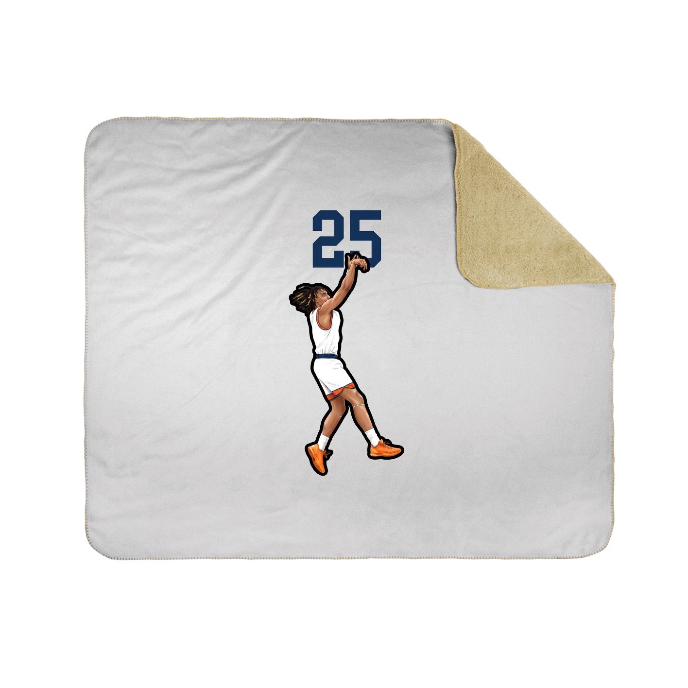 Throw Blanket — Number Top in White