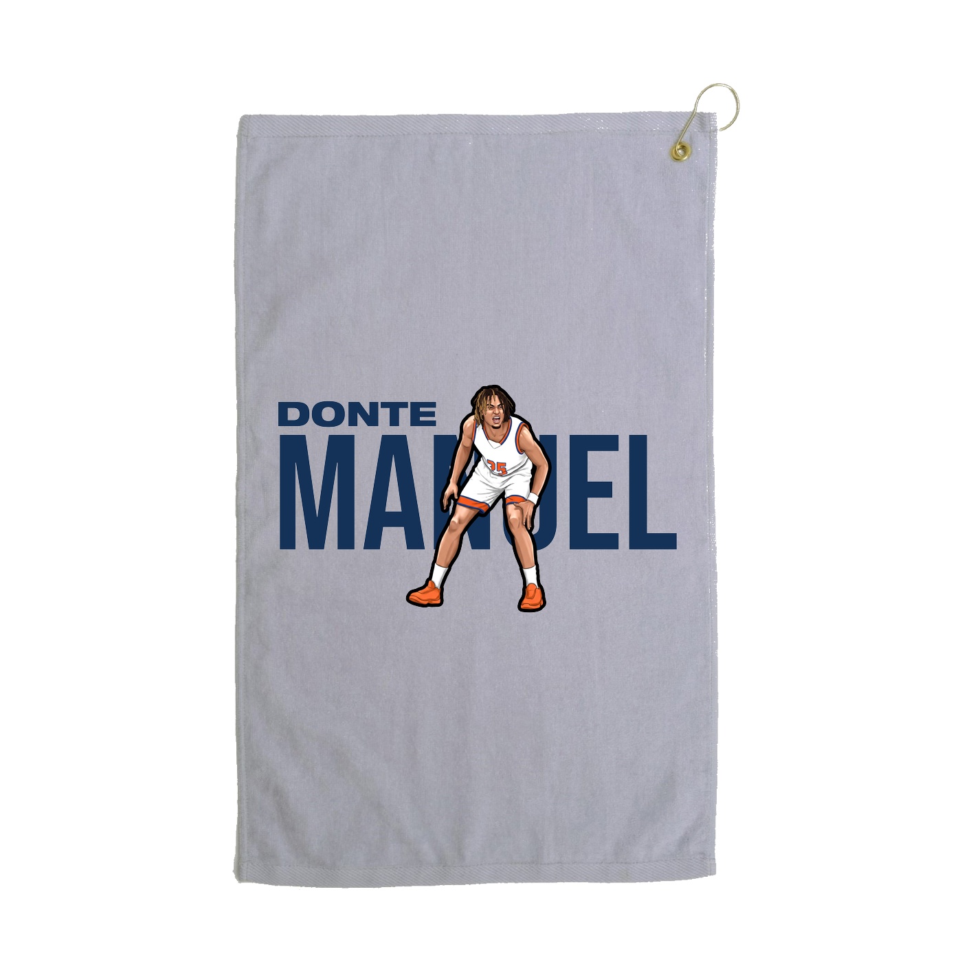 Golf Towel — Player Name in Grey