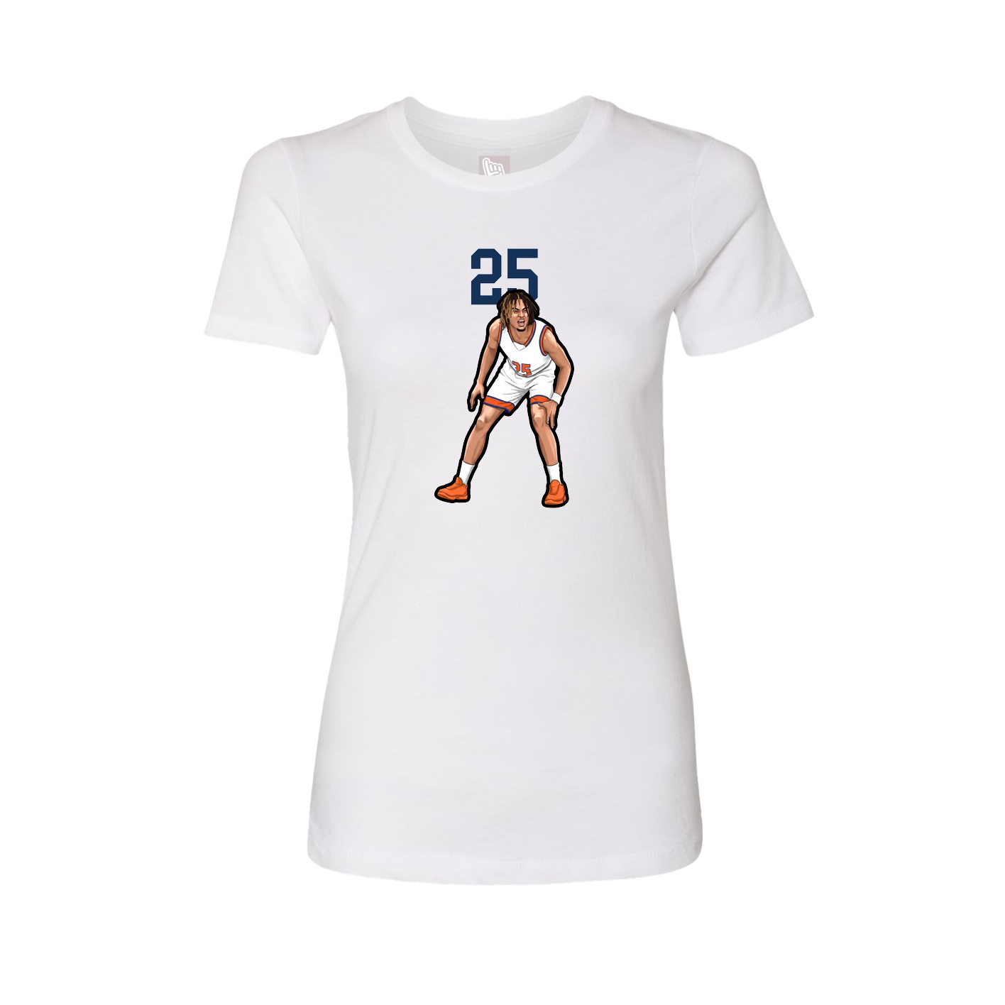 Fitted Women's Tee — Number Top in White