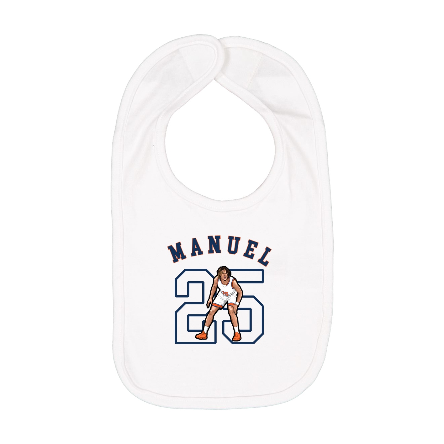Infant Bib — Shirsey Arch in White