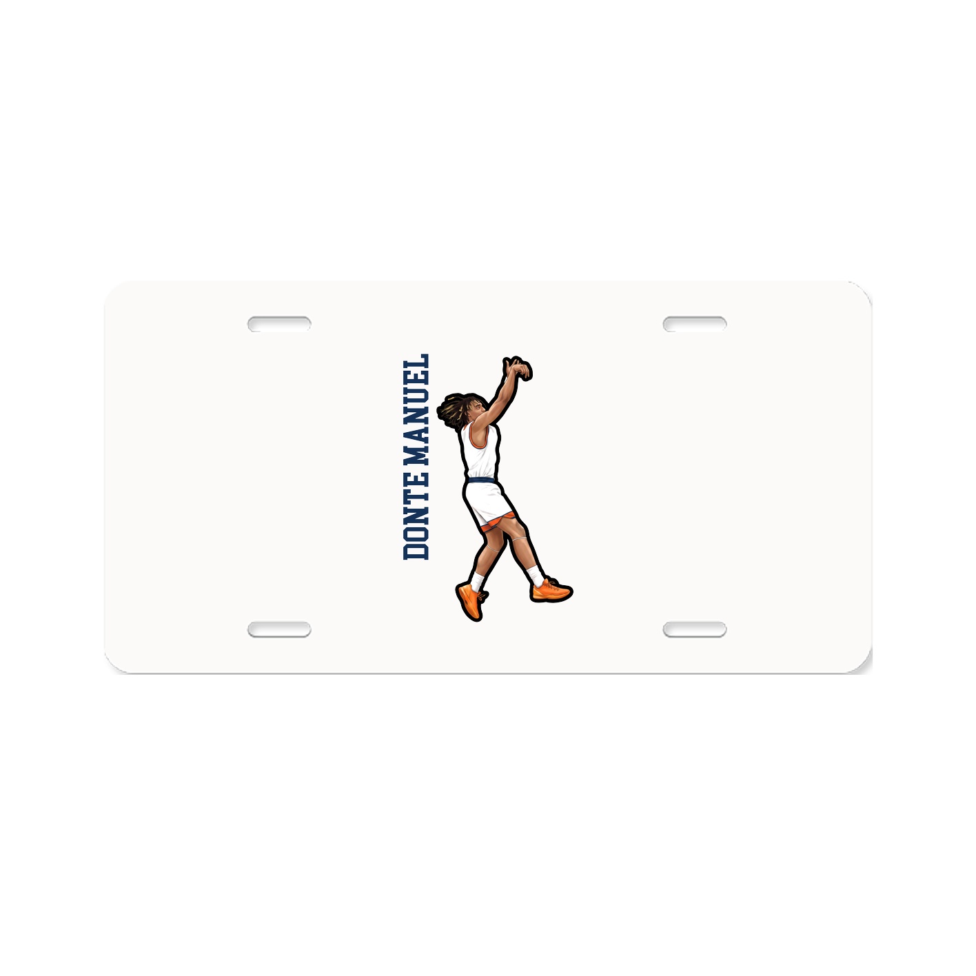 License Plate — Name Vertical in Classic