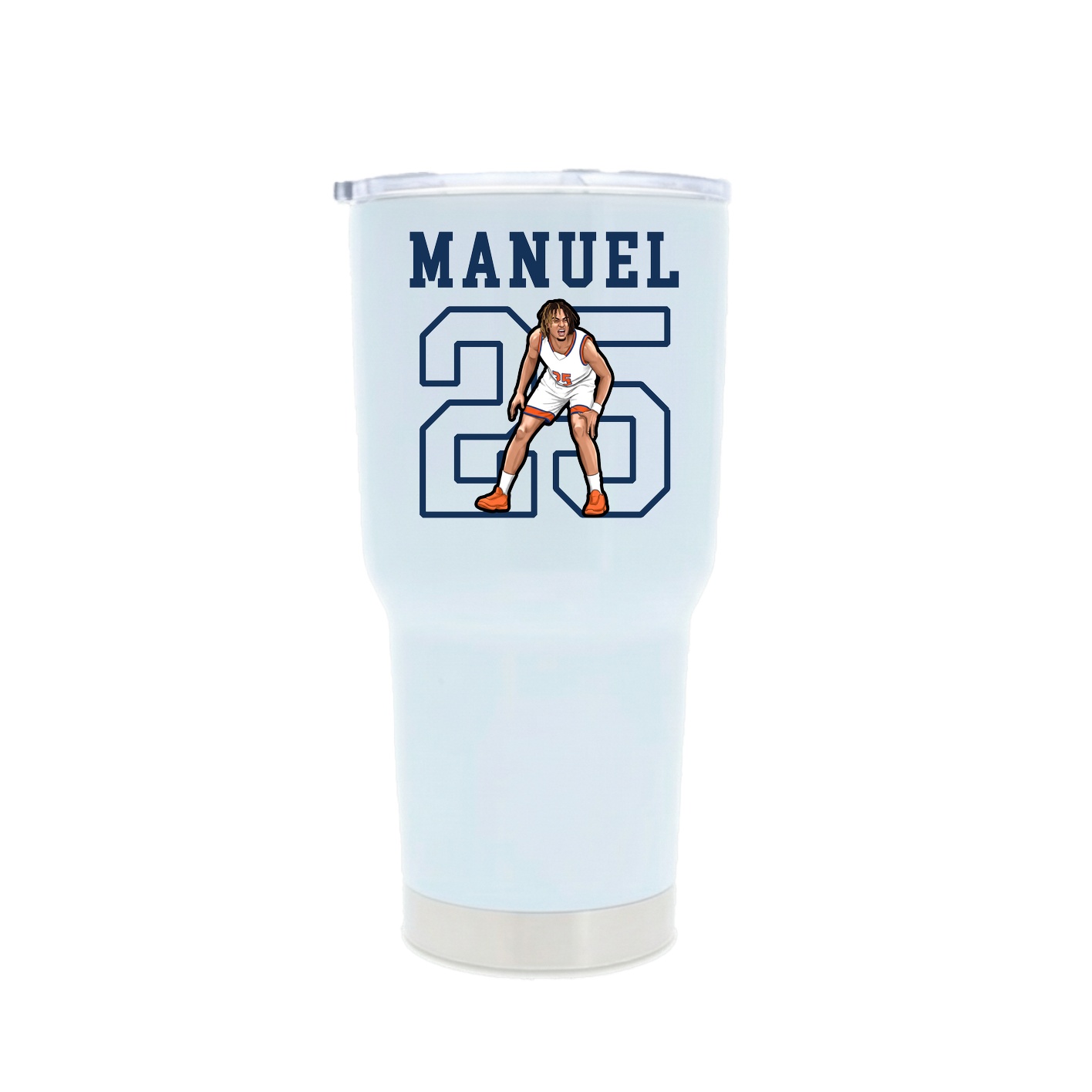 30oz Stainless Steel Tumbler — Shirsey in White