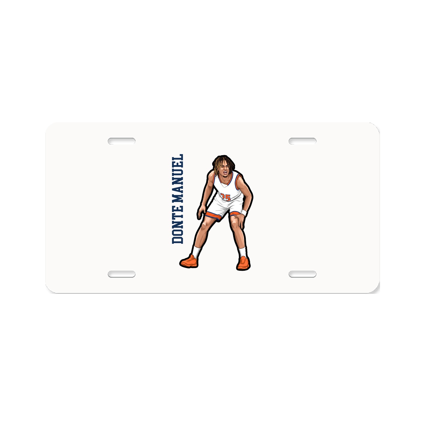 License Plate — Name Vertical in Classic