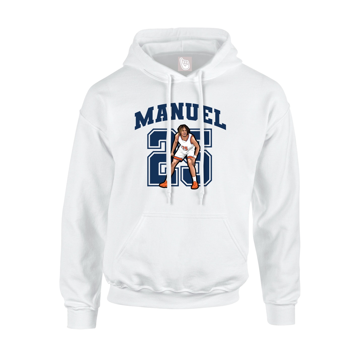 Youth Hoodie — Number in White