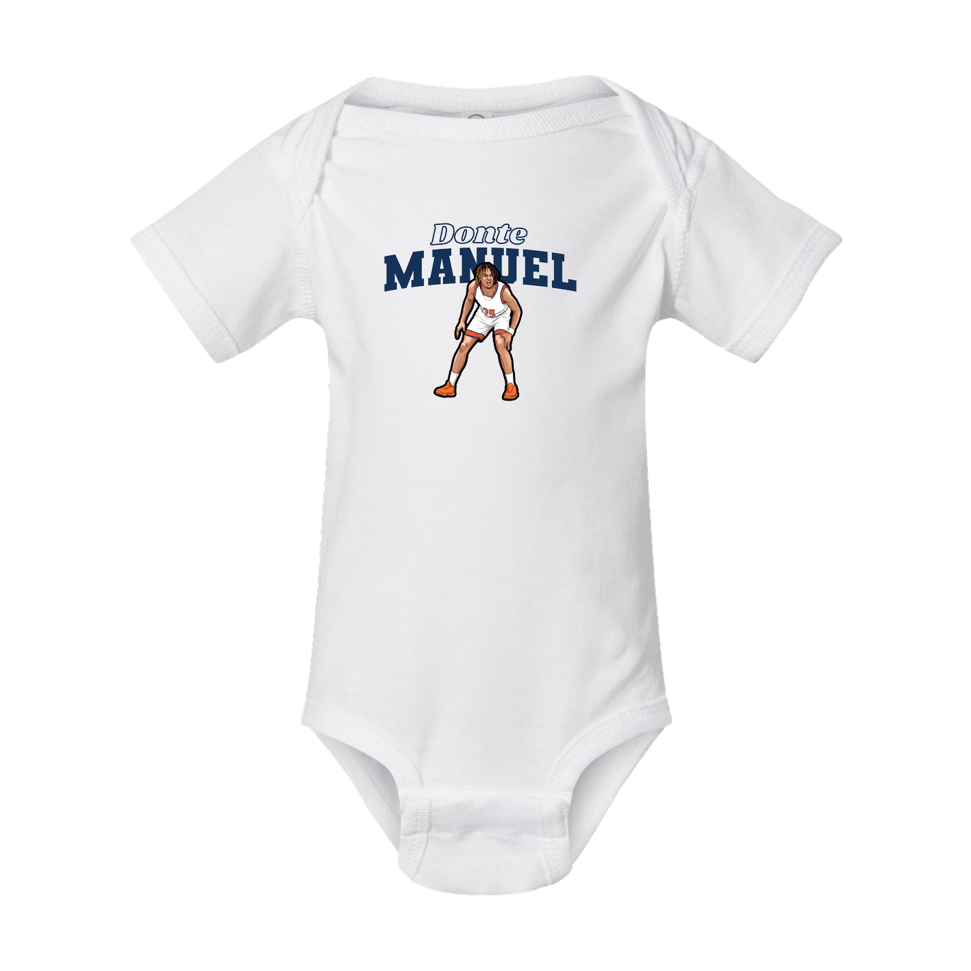 Baby Onesie — Name Arch in White