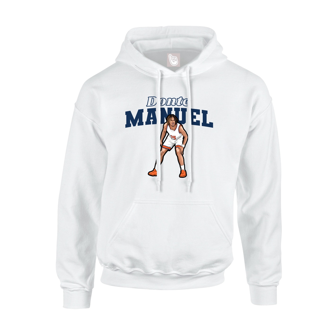 Hoodie — Name Arch in White