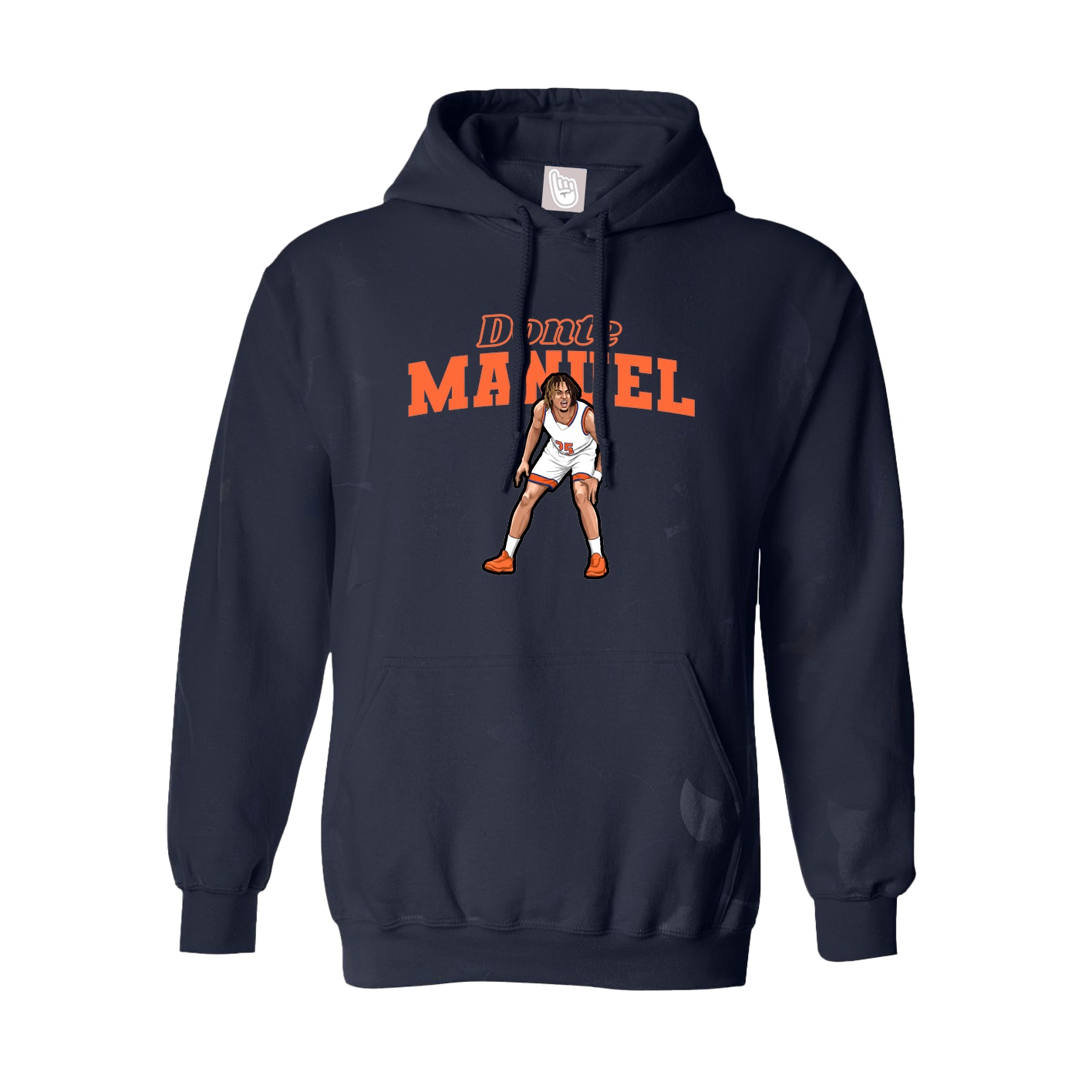 Youth Hoodie — Name Arch in Navy