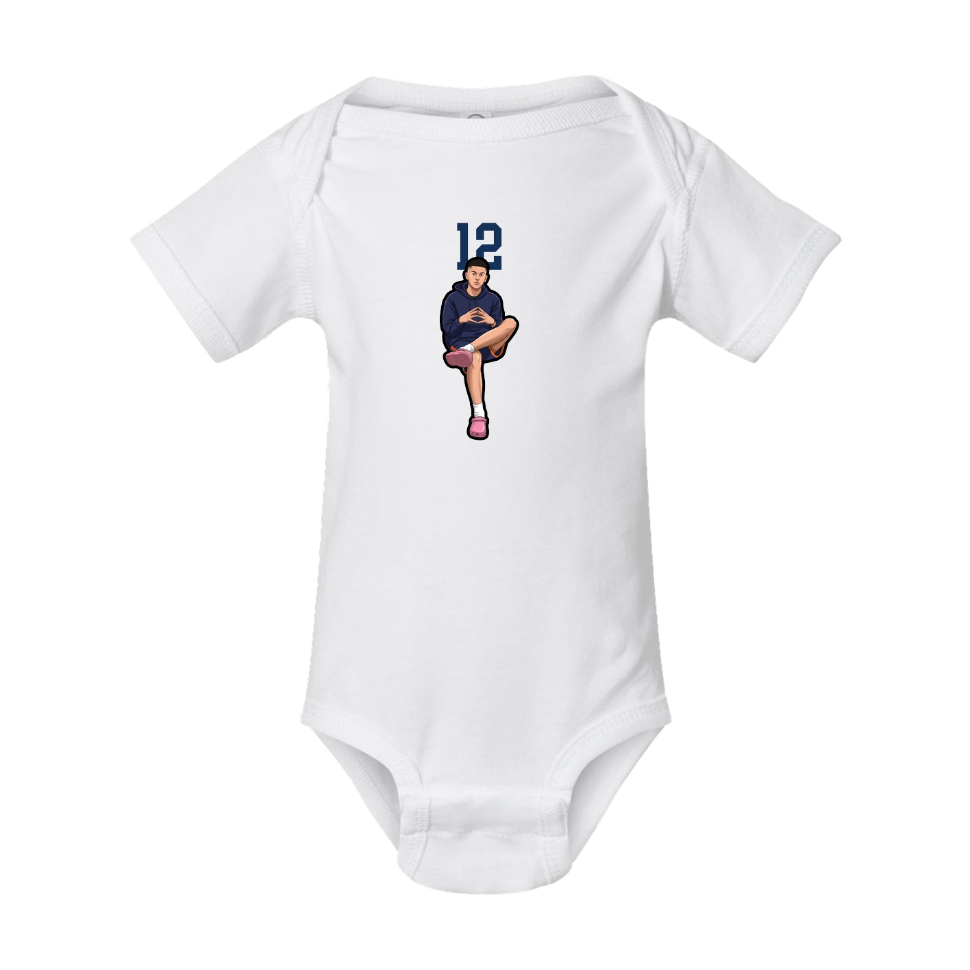 Baby Onesie — Number Top in White