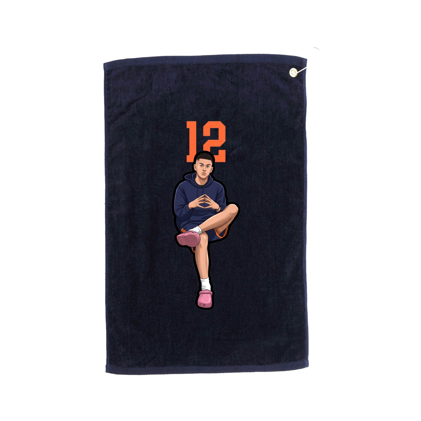 Golf Towel — Number Top in Navy