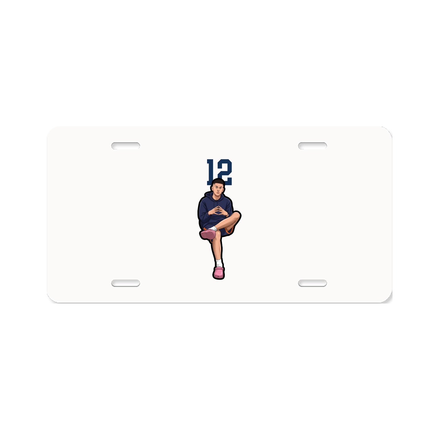 License Plate — Number Top in Classic
