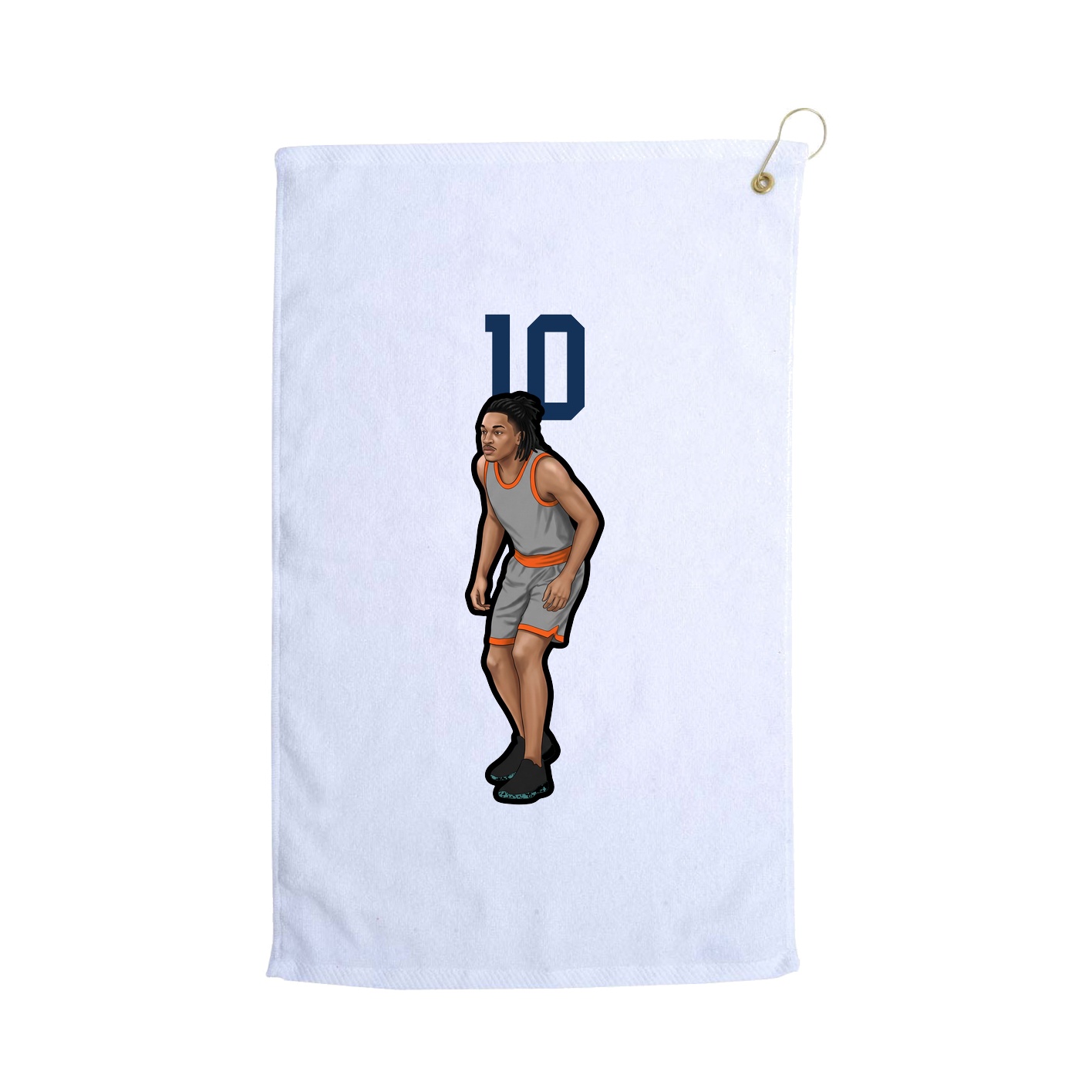 Golf Towel — Number Top in White