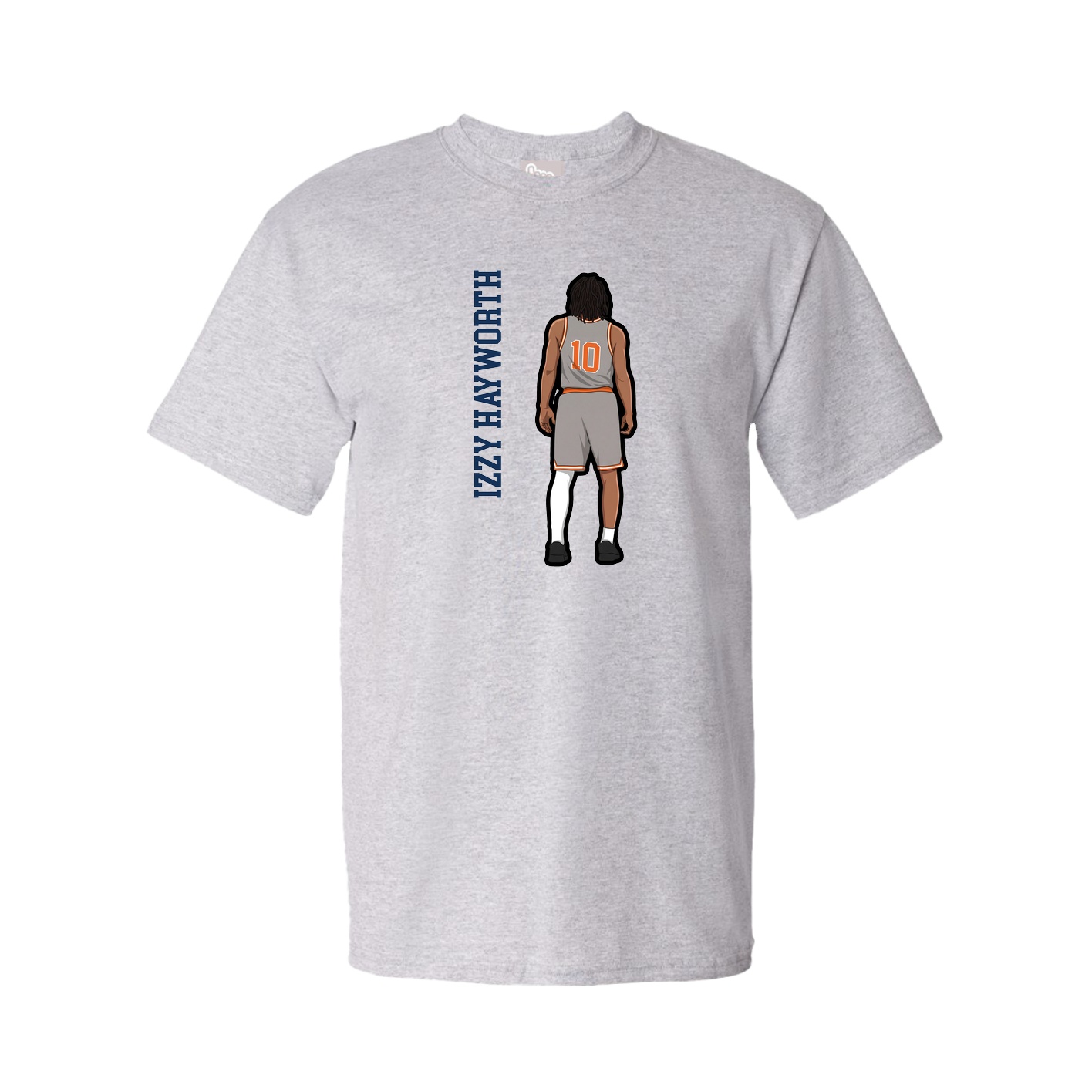 Tee — Name Vertical in Grey