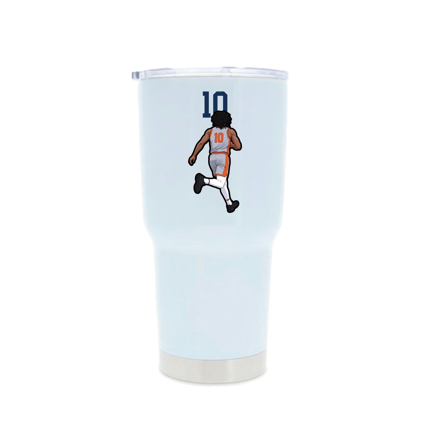 30oz Stainless Steel Tumbler — Number Top in White