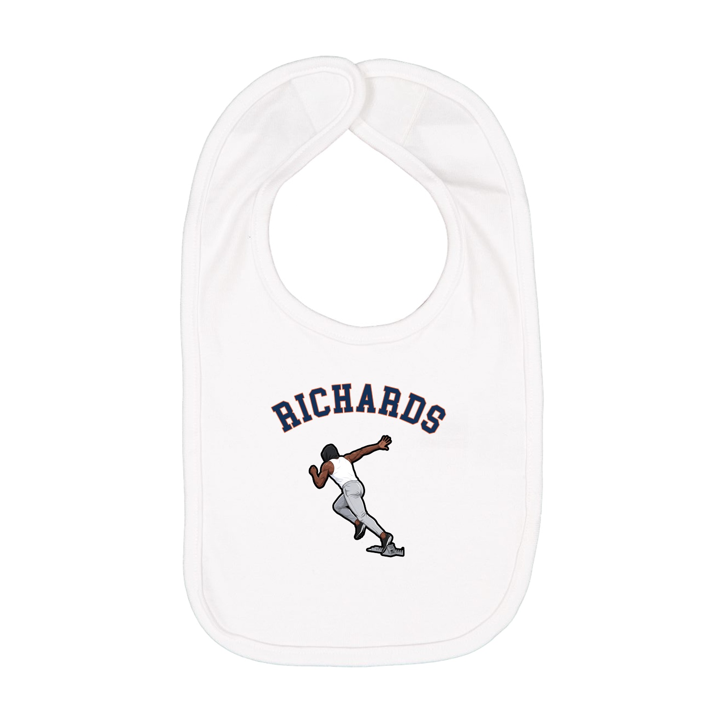 Infant Bib — Shirsey Arch in White