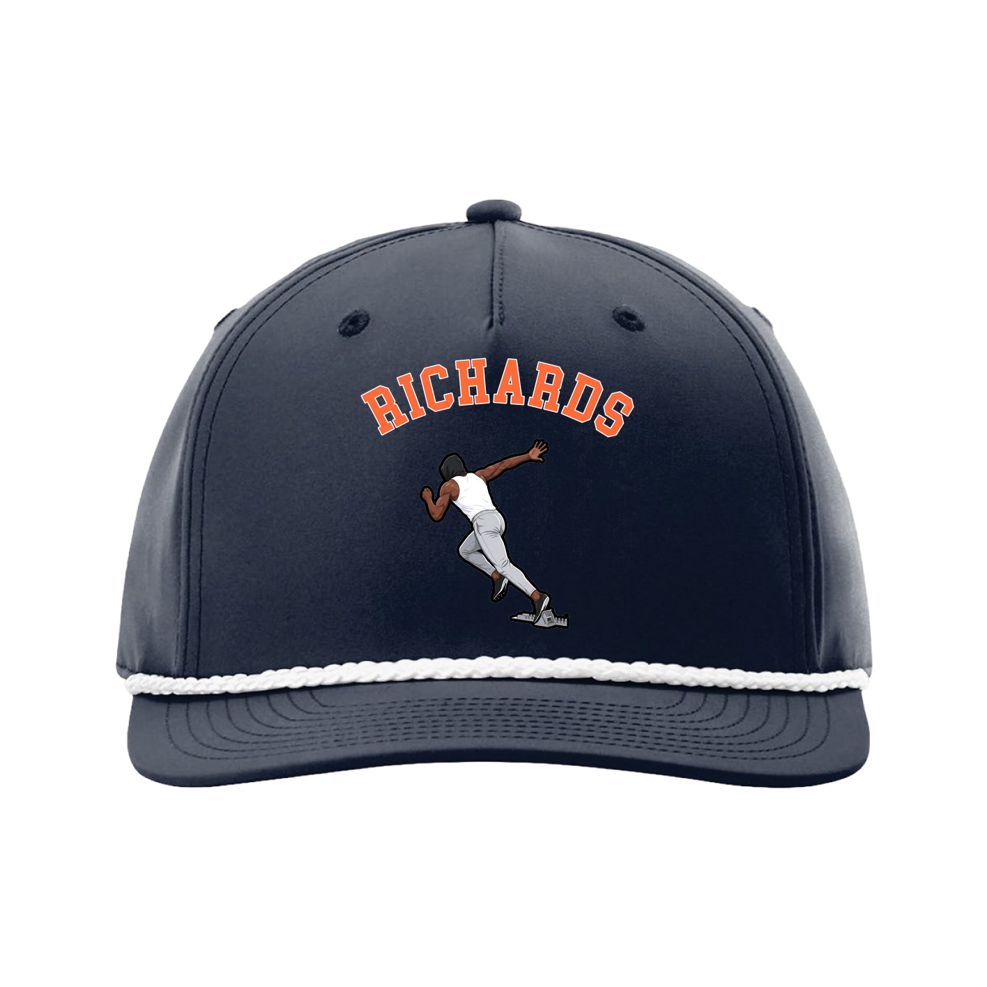 Five-Panel Classic Rope Cap — Shirsey Arch in Navy