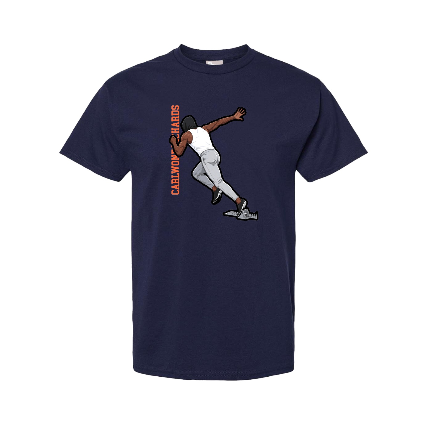 Tee — Name Vertical in Navy