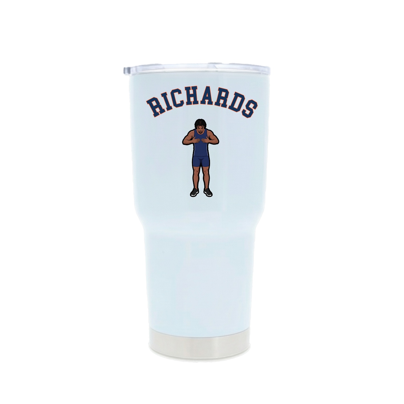 30oz Stainless Steel Tumbler — Shirsey Arch in White