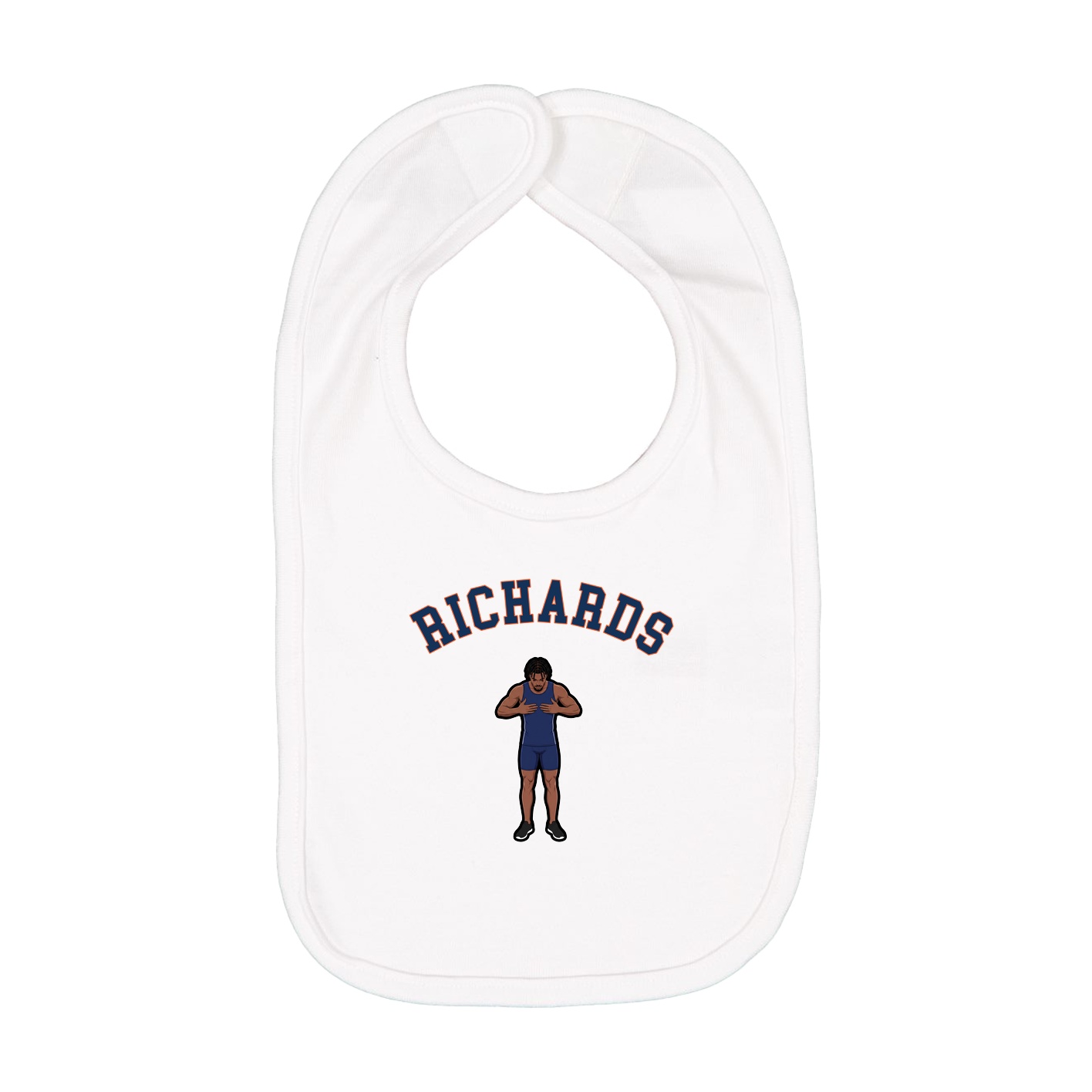 Infant Bib — Shirsey Arch in White